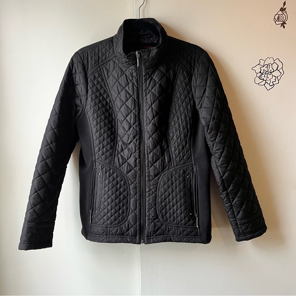 Weatherproof Black Quilted Women's Puffer Jacket Large - Picture 1 of 11